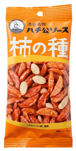 渋谷エリアのセブンイレブン86店舗で販売中「ハチ公ソース柿の種」
